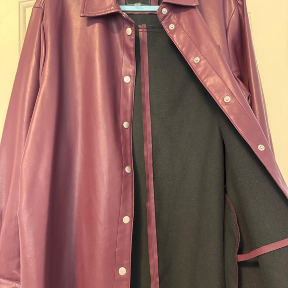 Bagatelle Collection Womens‎ Faux Leather Blazer Jacket Size L - Picture 3 of 10